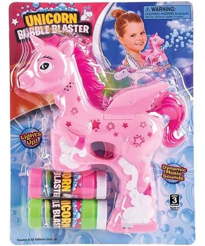 Unicorn Bubble Blaster Light-Up and Sound Bottles of Bubble Solution Refill Party Favors Batteries Included 7" Inch (Single A...