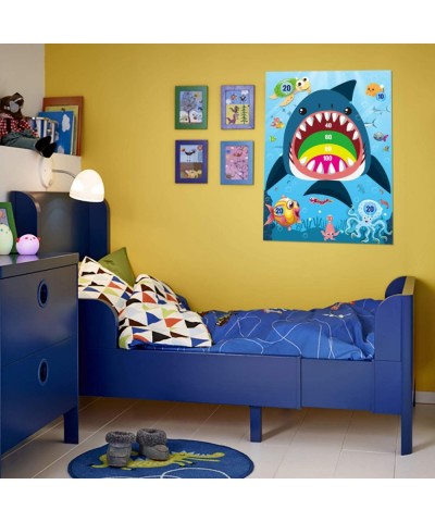 36pcs Shark Party Sticker Game Pin The Marine Organism On The Shark Poster for Kids Birthday Party Game Shark Theme Party Fav...