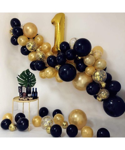 Black And Gold Balloons Decorations 60pcs 5Inch 12Inch Black Gold Party Decoration Balloons for Wedding Birthday Graduation E...