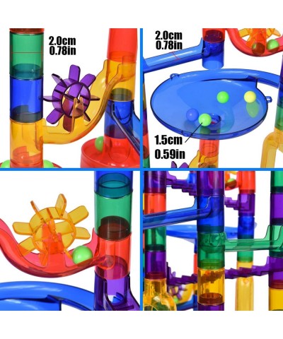 154 Pcs Marble Run Set Toys for Kids Gravity Marbles Maze Tower Building Blocks 98 Plastic Pieces 56 Glass Marbles Marble Rac...