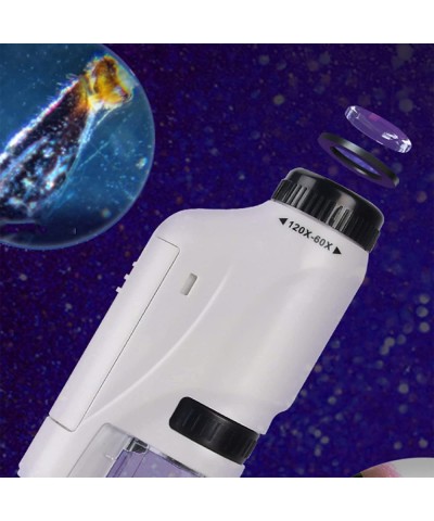 Pocket Microscope for Kids Pocket Microscope Portable Microscope Kid's Portable Pocket Microscope with Adjustable Zoom 60-120...