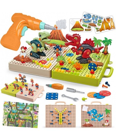 Take Apart Dinosaur Toys for Kids STEM Building Construction Sets with Electric Drill Screwdriver Play Mat Dinosaur Toys for ...