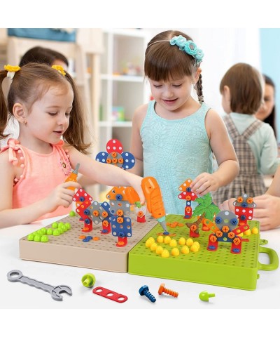 Take Apart Dinosaur Toys for Kids STEM Building Construction Sets with Electric Drill Screwdriver Play Mat Dinosaur Toys for ...