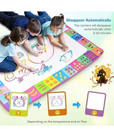 Water Doodle Mat - Kids Painting Writing Doodle Toy Board - Color Doodle Drawing Mat Bring Magic Pens Educational Toys for Ag...