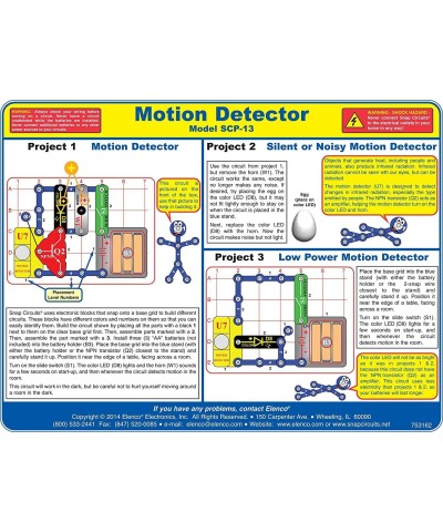 Snap Circuits Electronics Motion Detector Mini Kit | Build Motion Projects with Snap-Together Electronic Components | 12 Proj...