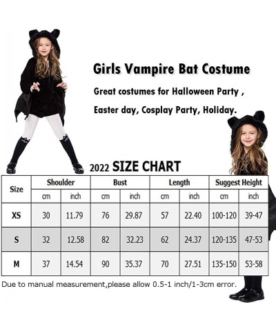 Meeyou Girls Bat Costume Kids Vampire Halloween Party Animal Costume Outfits $39.31 Kids' Costumes