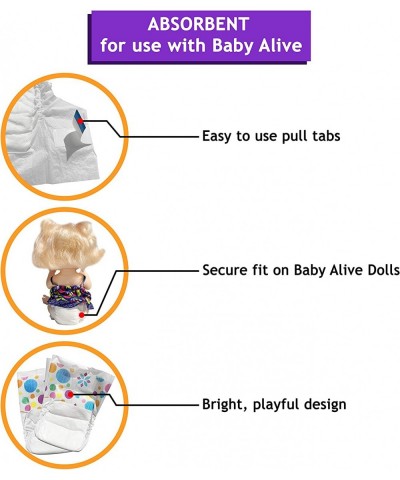 Baby Doll Diapers Refill Value Pack for Baby Alive Baby Dolls 32 Diapers $30.19 Dolls