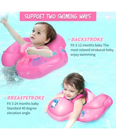 Baby Swimming Float with UPF50+ Sun Canopy Baby Floats for Pool Safety-Add Tail No Flip Overbaby Pool for Baby Age of 3-36 Mo...