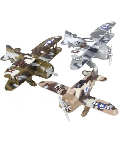 Diecast Camo Planes with Pullback Mechanism Set of 2 Metal Jet Plane Fighter Toys for Kids Air Force Military Cake Decoration...