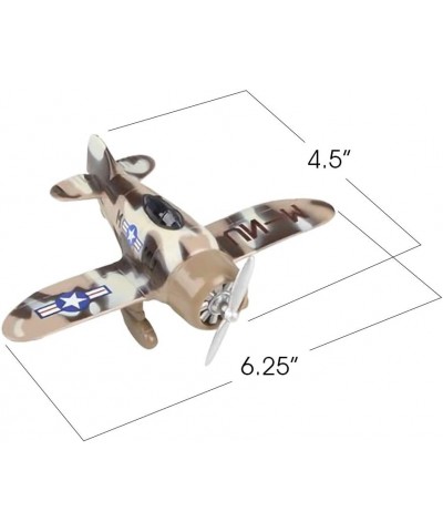 Diecast Camo Planes with Pullback Mechanism Set of 2 Metal Jet Plane Fighter Toys for Kids Air Force Military Cake Decoration...