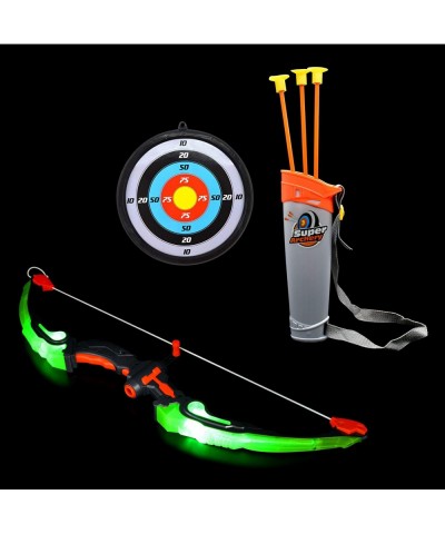 Light Up Bow and Arrow Playset for Boys - Archery Sport Set for Children Suction Cup Arrow Bow Carrying Canister and Target -...