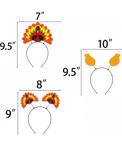 6PCS Thanksgiving Turkey Headband Decorations - Party Head Boppers Accessories $27.36 Kids' Party Hats