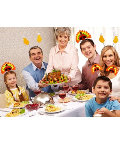 6PCS Thanksgiving Turkey Headband Decorations - Party Head Boppers Accessories $27.36 Kids' Party Hats