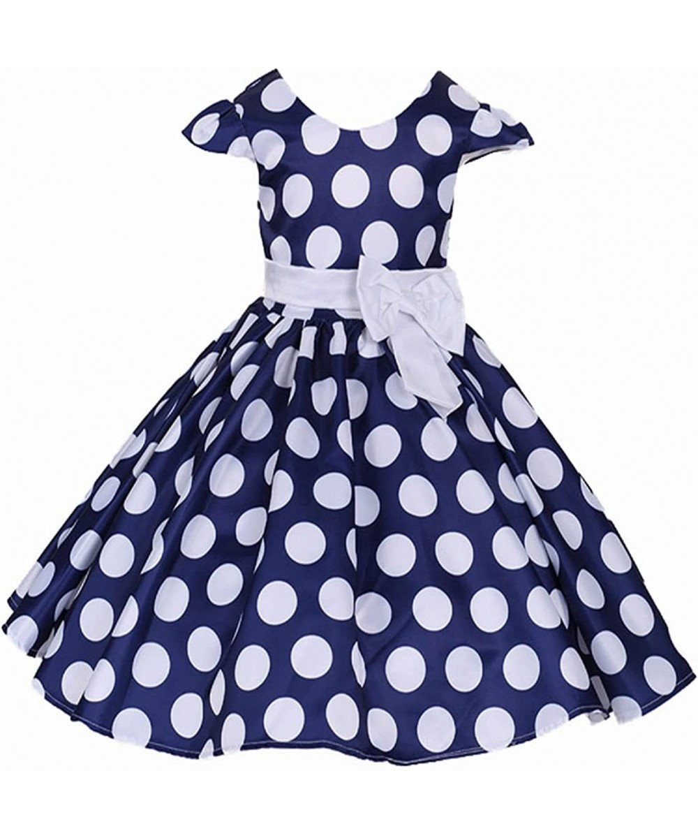 Girls Polka Dots Cap Sleeves Princess Skirt Bowknot Tutu Dress Mouse Ears Headband $38.20 Kids' Costumes