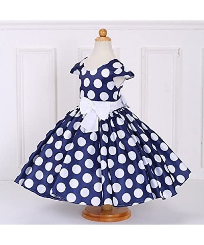 Girls Polka Dots Cap Sleeves Princess Skirt Bowknot Tutu Dress Mouse Ears Headband $38.20 Kids' Costumes