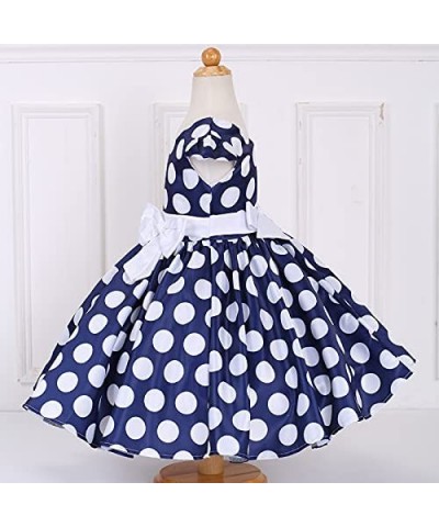 Girls Polka Dots Cap Sleeves Princess Skirt Bowknot Tutu Dress Mouse Ears Headband $38.20 Kids' Costumes