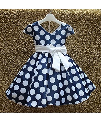 Girls Polka Dots Cap Sleeves Princess Skirt Bowknot Tutu Dress Mouse Ears Headband $38.20 Kids' Costumes