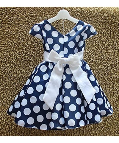 Girls Polka Dots Cap Sleeves Princess Skirt Bowknot Tutu Dress Mouse Ears Headband $38.20 Kids' Costumes