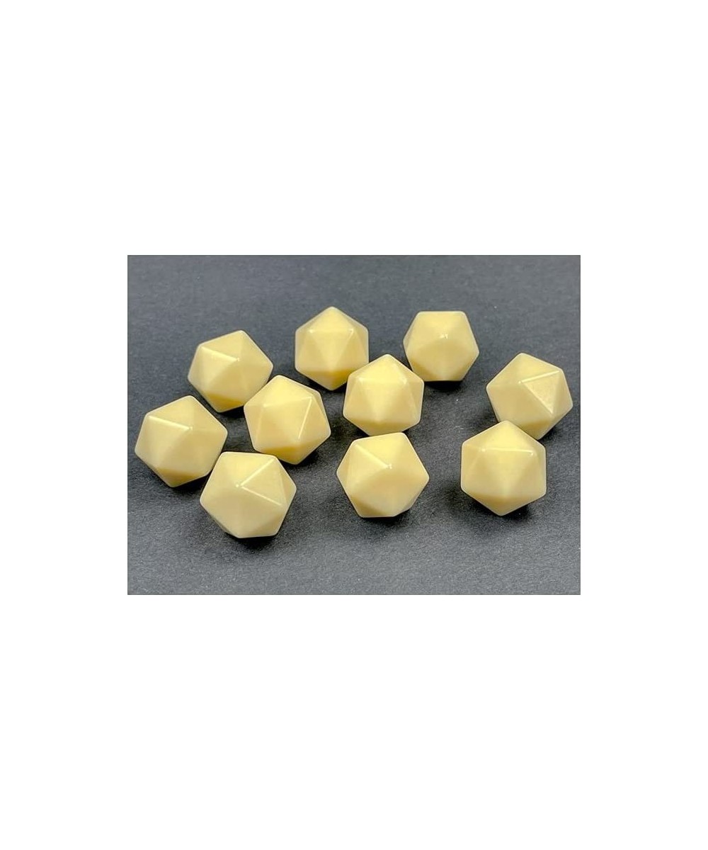 Customizable Ivory Blank Opaque Polyhedral Dice D20 (20 Sided) 16mm (5/8in) Pack of 10 $16.54 Game Accessories