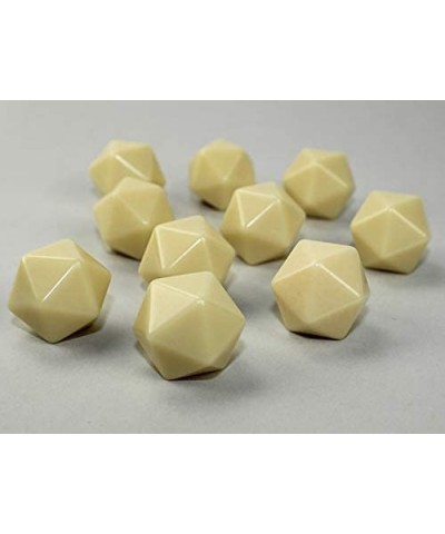 Customizable Ivory Blank Opaque Polyhedral Dice D20 (20 Sided) 16mm (5/8in) Pack of 10 $16.54 Game Accessories