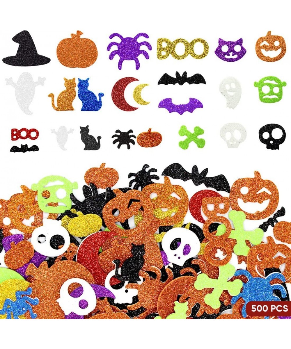 500 Pcs Halloween Foam Stickers Self Adhesive Glitter Foam Stickers for Kids Arts and Craft Supplies $25.73 Kids' Stickers