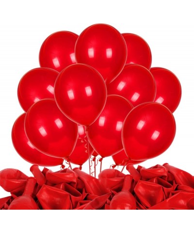 100Pack Red Balloons 12inch Red Latex Balloons Premium Helium Quality Red Balloons for Party Supplies and Decorations(With (W...