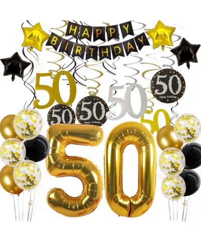 50th Birthday Decorations for Men Women 50th Birthday Party Decor 50 Years Old Birthday Decorations Balloons Over The Hill Pa...