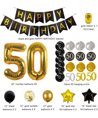 50th Birthday Decorations for Men Women 50th Birthday Party Decor 50 Years Old Birthday Decorations Balloons Over The Hill Pa...