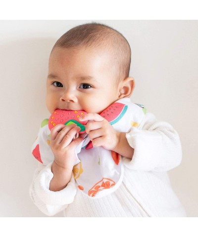 Fruit Teethers for Babies BPA Free - Silicone Pineapple and Strawberry Baby Teether Toys 2" Teething Gift Set $17.98 Baby Tee...