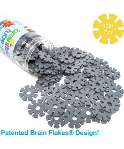 Brain Flakes 150+ Piece Tube-Go Gray - Classic Grey Single Color Add-On Travel Set $17.72 Toy Building Sets