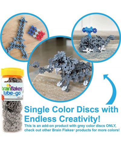 Brain Flakes 150+ Piece Tube-Go Gray - Classic Grey Single Color Add-On Travel Set $17.72 Toy Building Sets