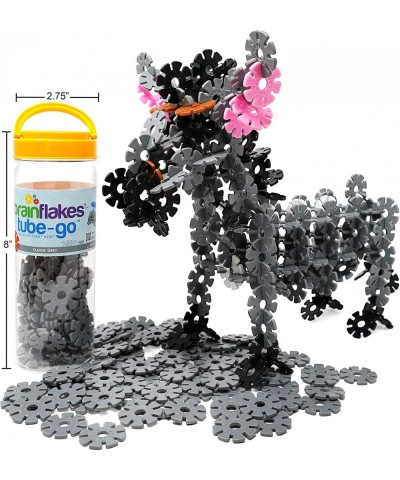 Brain Flakes 150+ Piece Tube-Go Gray - Classic Grey Single Color Add-On Travel Set $17.72 Toy Building Sets