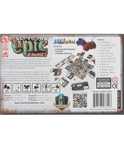 Tiny Epic Zombies a Strategy Board Game for Adults Teens and Family $40.98 Board Games