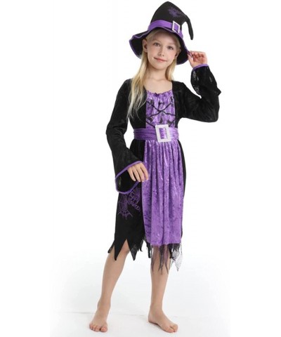 Halloween Witch Costume For Girl Fairytale Witch Costume for Girls Halloween Witch Dress Black/Purple Cosplay Costume $17.39 ...