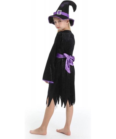 Halloween Witch Costume For Girl Fairytale Witch Costume for Girls Halloween Witch Dress Black/Purple Cosplay Costume $17.39 ...