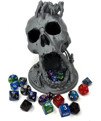 Skull Dice Tower - (Random 7PCS D20 Dice Set Included) - Tabletop Roleplaying Game - Dice Roller - Dungeons and Dragons - DND...