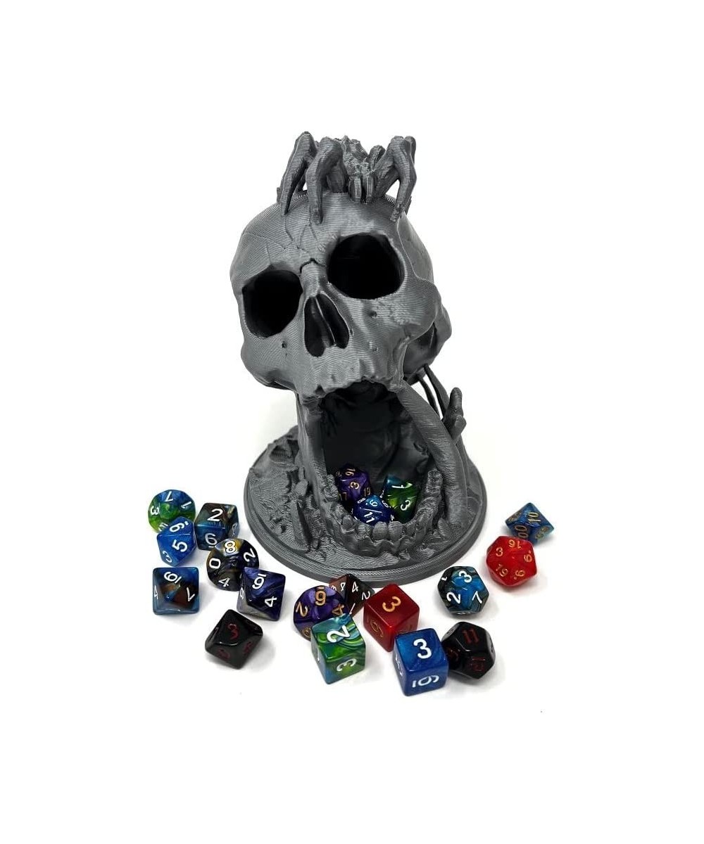 Skull Dice Tower - (Random 7PCS D20 Dice Set Included) - Tabletop Roleplaying Game - Dice Roller - Dungeons and Dragons - DND...