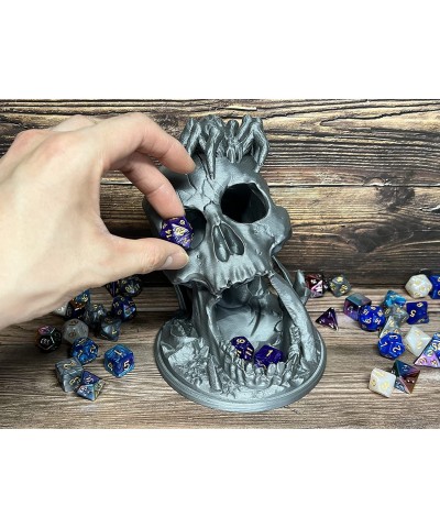 Skull Dice Tower - (Random 7PCS D20 Dice Set Included) - Tabletop Roleplaying Game - Dice Roller - Dungeons and Dragons - DND...