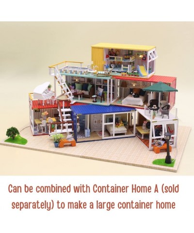 DIY Miniature Dollhouse Kit Container Home B - Miniature House Kit - Tiny House Building Kit With Dust Cover Music Box - DIY ...