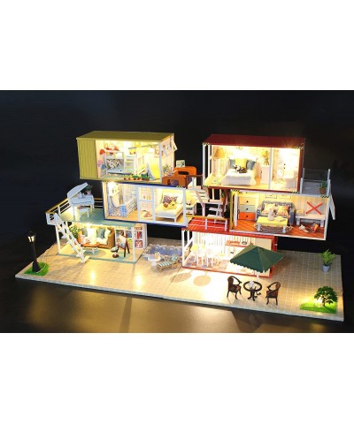 DIY Miniature Dollhouse Kit Container Home B - Miniature House Kit - Tiny House Building Kit With Dust Cover Music Box - DIY ...