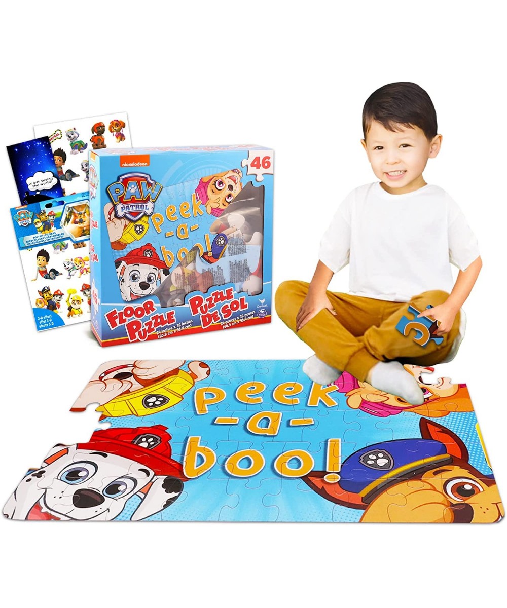 Paw Patrol Floor Puzzle Activity Set ~ Bundle with 46 Pc Jigsaw for Kids Pop Up Stickers and Door Hanger | Toys (Paw Puzzles ...