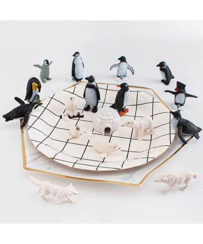 17PCS Arctic Penguin Figurines Toy Playset Realistic Antarctica Figurine Winter Habitat Adventure Toys Early Educational Toys...