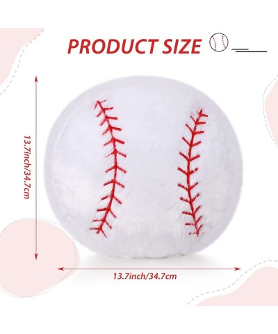 2 Pcs Sports Pillow Fluffy Soft Throw Pillow Cute Shaped Sports Decor Round Plush Pillow Sport Theme Cushion Stuffed Pillow f...