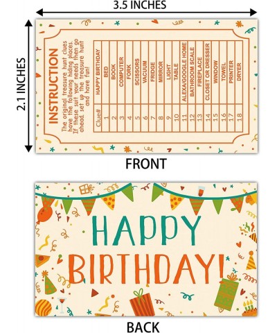 Birthday Treasure Hunt Clues Game Cards Birthday Party Scavenger Hunt Card Game(20 Cards with Colourful Envelopes) Indoor Out...