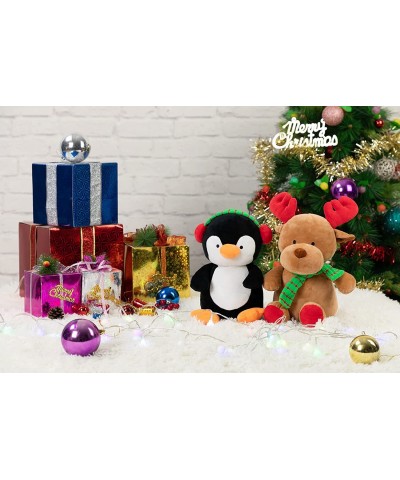 4PCS Christmas Plush Toy Set Santa Clause Reindeer Snowman and Penguin Santa Stuffed Animal Dolls Gifts for Kids 10inch $60.4...