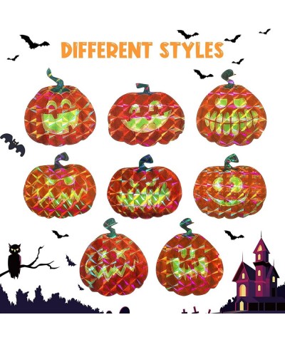 500 Pcs Prism Pumpkin Stickers for Halloween Fall Halloween Sticker Roll Bulk Halloween Decorating Face Stickers for Kids Aut...