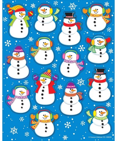 Carson Dellosa Snowman Stickers—6 Sheets of Colorful Winter Stickers for Homework Tests Assignments Winter Stickers for Class...