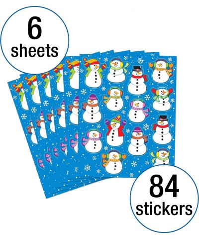 Carson Dellosa Snowman Stickers—6 Sheets of Colorful Winter Stickers for Homework Tests Assignments Winter Stickers for Class...