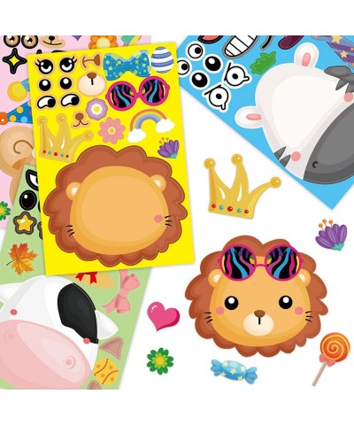 Thanksgiving Stickers for Kids Thanksgiving Craft for Kids Make A Face Animal Stickers 40PCS Make Your Own Stickers Sheets Bi...