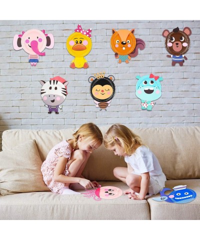 10Pcs Animal Paper Plate Art Kits for Kids DIY Craft Sticker Card Games Activity Handmade 3D Animals with Body Paper Crafts P...